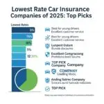 Lowest Rate Car Insurance Companies of 2025: Top Picks